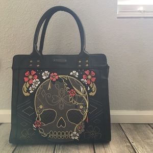 Loungefly oversized sugar skull purse